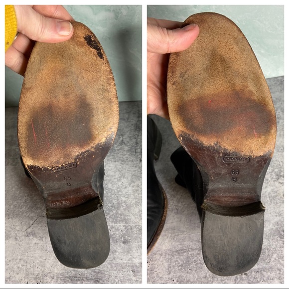 Coach Black Leather Jesika Booties With Buckle & Strap - Picture 4 of 9